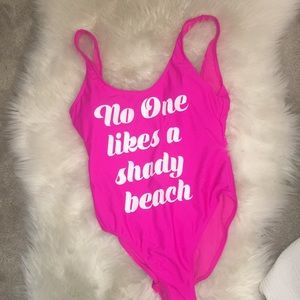 “No One Likes a Shady Beach” One Piece Bathingsuit